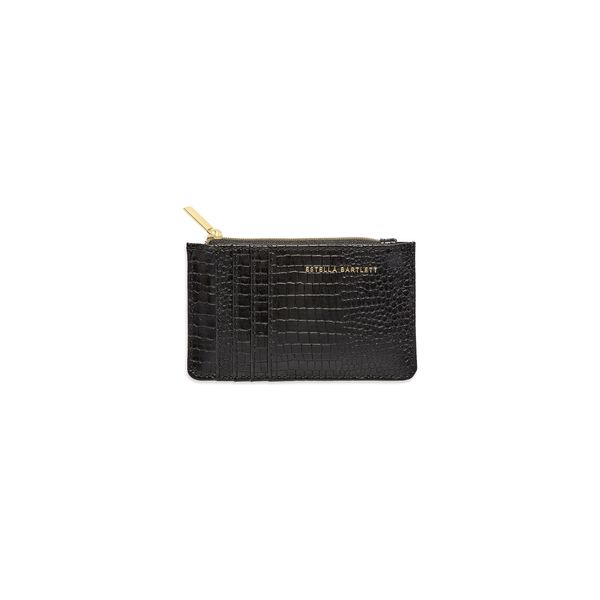 Estella Bartlett Black Croc Card Purse
