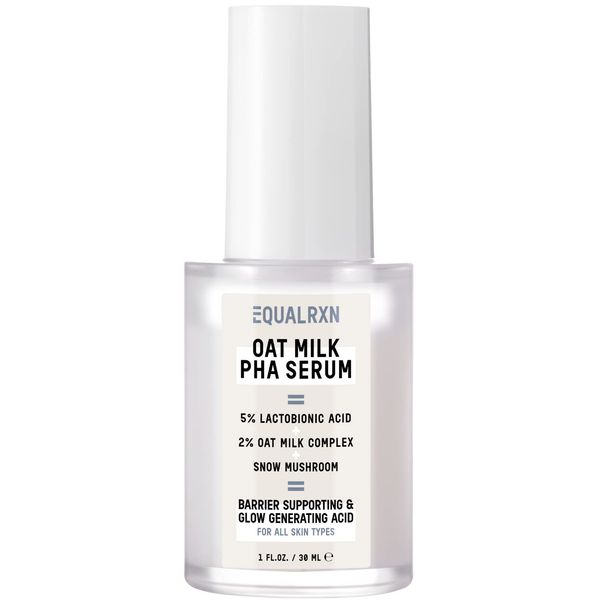 EqualRXN Oat Milk PHA Serum | Glow & Barrier Supporting & Brightening Face Serum | Exfoliating & Hydrating Lactobionic Acid Serum | For All Skin Types & Sensitive Skin