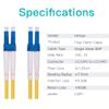 OS2 LC to LC Duplex Fiber Patch Cable, Singlemode Jumper, 3-meter(9.8ft)
