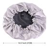 Cospack Satin Sleep Cap - Extra Large Double Layer Reversible Adjustable Satin Sleep Cap for Sleeping Hair - Black+Silver