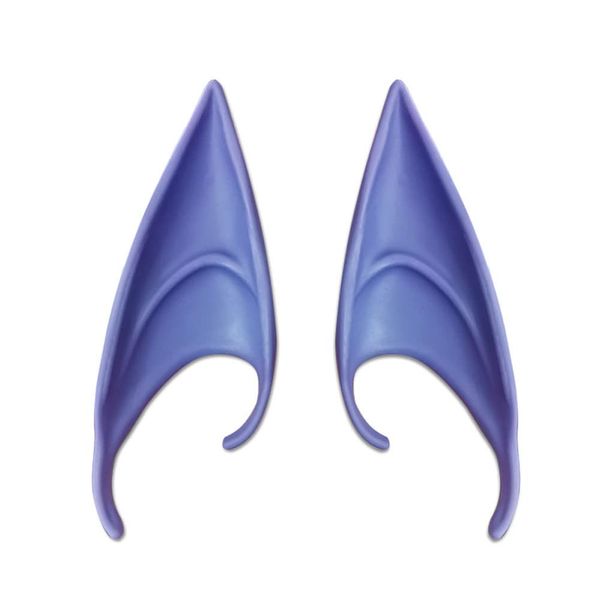 BULINGNA Fairy Pixie Elf Ears for Halloween Christmas Cosplay, Soft Latex Pointed Tips Anime Party Dress Up Costume Anime Party Masquerade Accessories (Long Style, Purple)