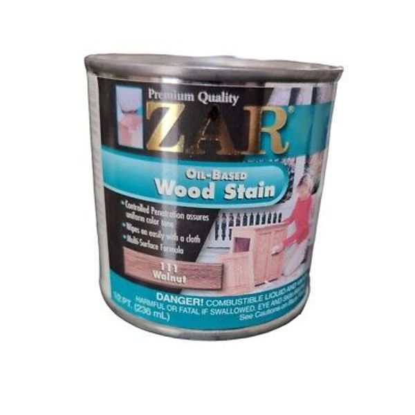 Zar Walnut Wood Stain #111 Interior 1/2 pint oil-based Discontinued half