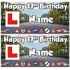 Birthday Banners, Learner Driver Theme with Road Signs, 2-Pack - ANY NAME AND AGE