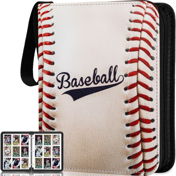 RONMONG Baseball Card Binder,2024 Sports Trading Card with Sleeves Holder Album,990 Pockets Baseball Card Holder Sheets Display Storage Protectors for Collectors Boys and Girls Gift