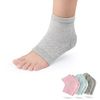 3 Pairs Moisturizing Socks,Gel Heel Socks, Toe Open Socks, Relieve Heel Pain Comfortable Soft Vented Moisturizing Socks for Male Female Day Night Care Skin Dry Cracked High Heel, (Grey,Pink,Green)