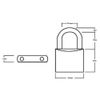 Henry Squire Lion Premium Solid Brass 5 pin Long Shackle Double Locking Padlock, 39.5 mm (Length)