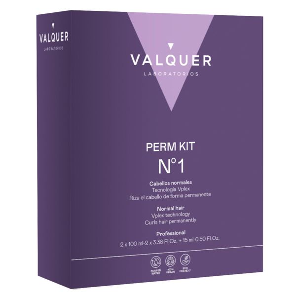 Valquer - Kit for Permanent No. 1 (Normal) - VPlex Technology - High Quality Product - 210 ml