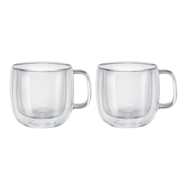 ZWILLING J.A. Henckels Cappuccino Glass Mug Set, Clear, 2-pc