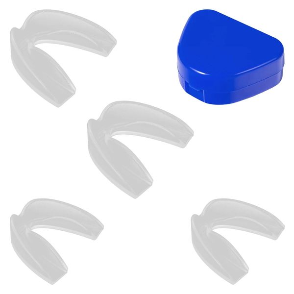 Mouth Guard for Teeth Grinding,4 Pcs Sleeping Mouth Guard,Reusable Teeth Grinding Night Guard for Adults & Kids,Mouth Guard for Sleeping at Night,Mouth Guard for Bruxism to Stops Bruxism