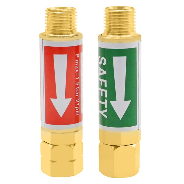 EATAKWARD 2Pcs Torch End, Oxygen Acetylene Flashback Arrestors Set, Replace for Oxygen and Acetylene