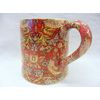 William Morris red birds tapestry tankard mug