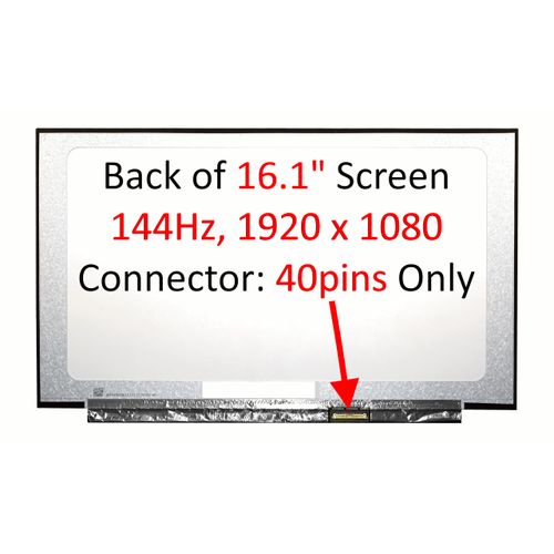 FULLCOM New LCD Replacement Screen 16.1 Inch N161HCA-GA1 144Hz FHD 1920x1080 40 Pin Matte for Laptop/Display/Screen/LCD Application