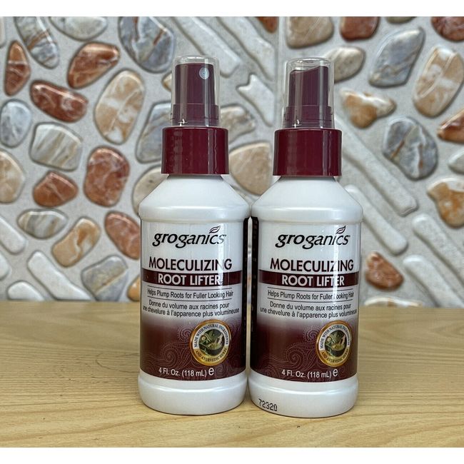 2PK GROGANICS MOLECULIZING ROOT LIFTER FULLER LOOKING HAIR 4 OZ MADE IN USA