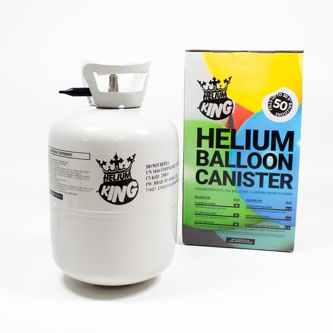 Helium King Helium Canister - Fills 50 9 Inch Balloons Helium Gas Cylinder