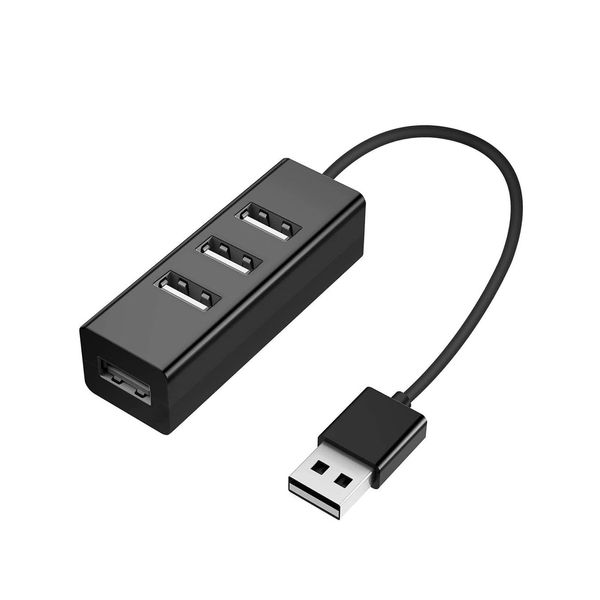 SZSL USB Hub, 4 Ports, USB 2.0 Combo Hub, Ultra Small, Bus Powered, USB Converter Adapter, USB Port Extension, Fast, Lightweight, Compact, Portable, Convenient to Carry, Pack of 1