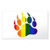 CafePress Gay Pride Paw Rectangle Bumper Sticker Car Decal
