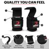 DMoose Weight Lifting Hooks (Pair), Hand Grip Support Wrist Straps for Men and Women, 8 mm Thick Padded Neoprene, Deadlift, Powerlifting, Pull up bar, Liftups, Shrugs