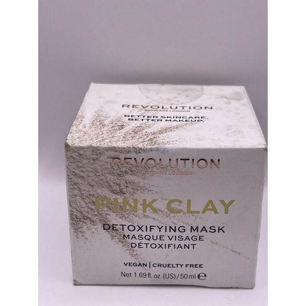 Revolution Skincare Pink Clay Detoxifying Face Mask 1.69 fl oz 50 ml NEW IN BOX