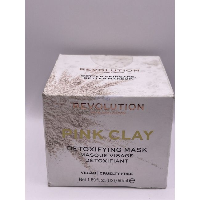 Revolution Skincare Pink Clay Detoxifying Face Mask 1.69 fl oz 50 ml NEW IN BOX