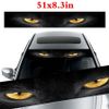 Car Front Windshield Sticker 3D Sunshade Decals Yellow Eye Leopard Vinyl Decor