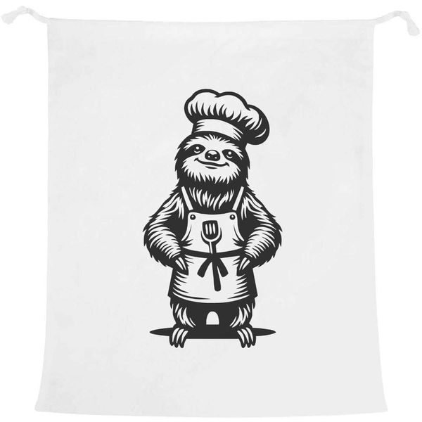 'Sloth Chef Wearing Apron' Laundry/Washing/Storage Bag (LB00037254)