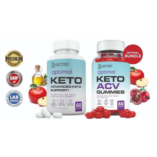 Optimal Gummies & Keto ACV Pills 1275MG Bundle