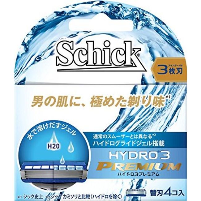 SCHICK 3-blade Hydro 3 Premium Replacement Blade (4 pieces)