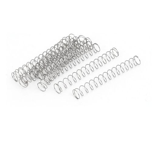uxcell Compression Spring 304 Stainless Steel Size 0.3 mm x 6 mm x 40 mm Silver Tone 10 Pieces