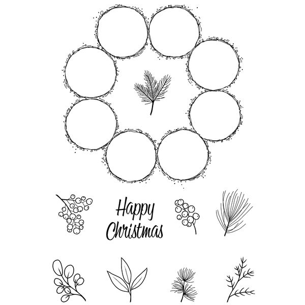 Woodware Clear Stamp Set-Bubble Circle, 4 in x 6 in