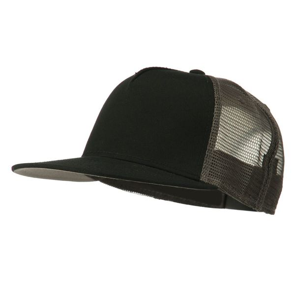 OTTO Caps 5 Panel Prostyle Trucker Caps - Black Black Charcoal OSFM