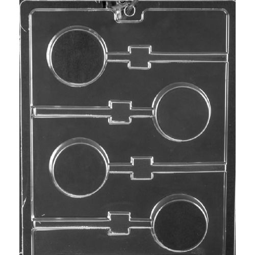 National Cake Supply Plain Round Cookie Lollipop Chocolate Mold - AO150