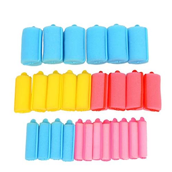 27 Pieces Sponge Curler Hair Roller, 5 Different Sizes, Curly Hair For Women Colorful