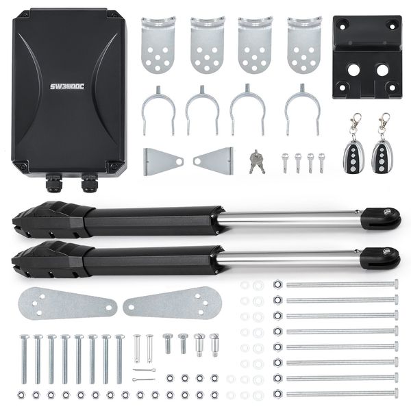 CO-Z Automatic Dual Swing Gate Opener Kit Electric Gate Opener for 880lb Gates