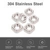 INCREWAY M3 Stainless Steel Square Nuts Silver Tone 200Pcs