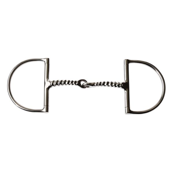 Korsteel JP Stainless Steel Corkscrew Mouth Dee Ring Snaffle Bit, 5"