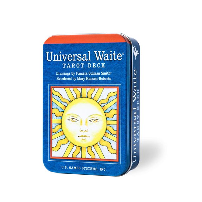 I.I.J Tarot Cards, 78 Cards, Weighted Edition, Tarot Divination, Universal Waite Tarot Deck Tin, Includes Japanese Instruction Manual (English Language Not Guaranteed)