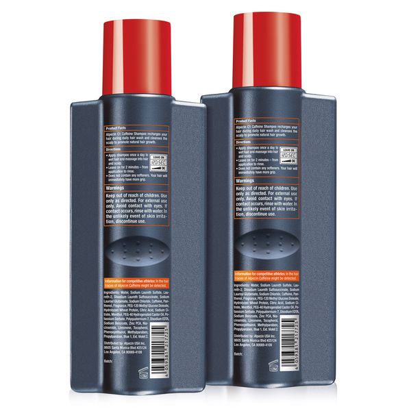 Alpecin C1, Caffeine Shampoo, 12.68 fl oz (Pack of 2), Caffeine Shampoo Cleanses the Scalp to Promote Natural Hair Growth, Leaves Hair Feeling Thicker and Stronger