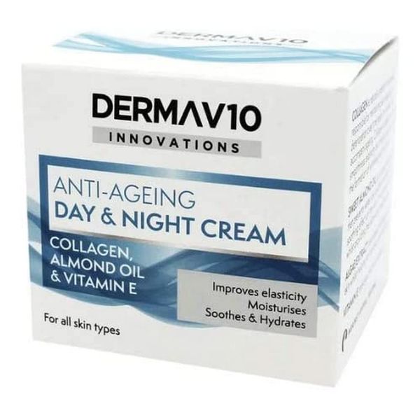 Derma V10 Innovations Anti-Ageing Day & Night Cream Collagen 50ml