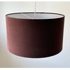 Brown Velvet Drum Lampshade