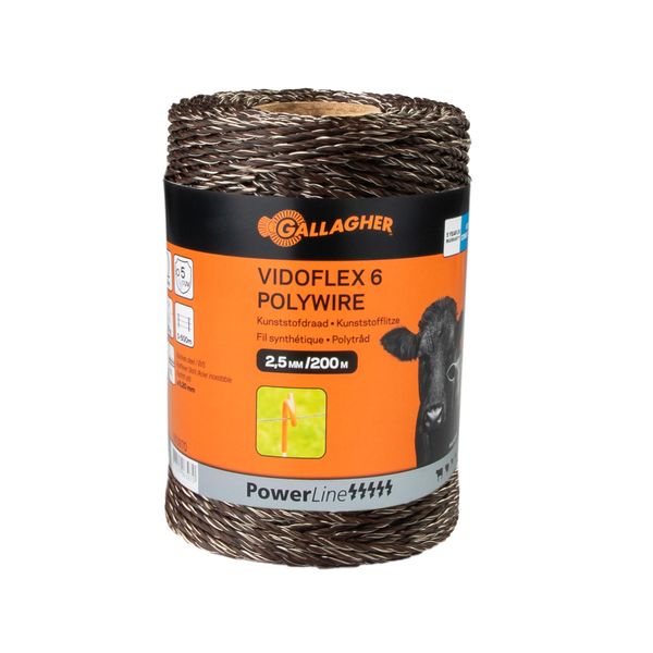 Gallagher 200 m Weidezaunlitze Vidoflex 6 (terra)