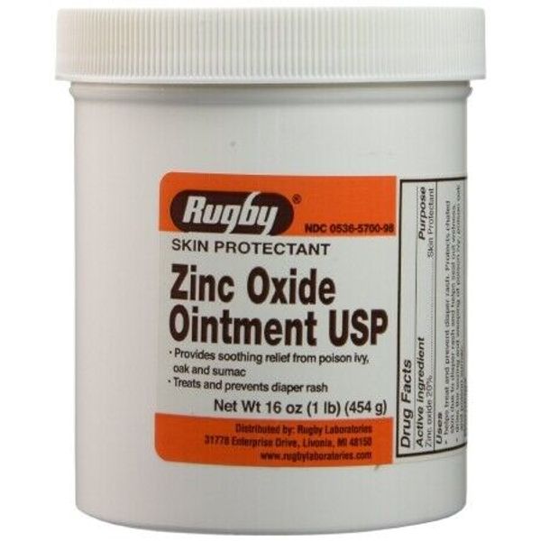 Zinc Oxide Ointment 1 Lb (16oz) Jar, 2 Pack