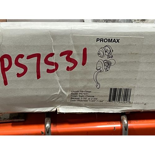 Promax Lincoln Single Handleset Deadbolt in Satin Chrome, PS7S31 Door Handle Z5