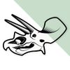 Medium 210mm 'Skull Dinosaur' Clear Static Window Cling Sticker/Decal (Black) (WC00111364)