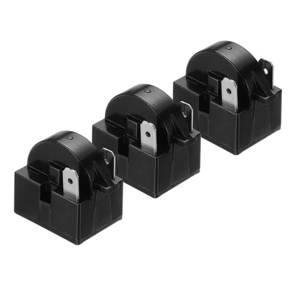 sourcing map 3pcs PTC Refrigerator Starter Relay, 4.7 Ohm 2 Pin Fridge Compressor Start Relay