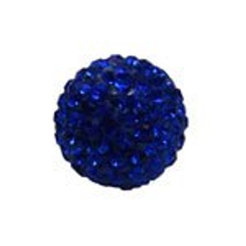 Shiny Crystal Ball Navy 6mm (One Hole)