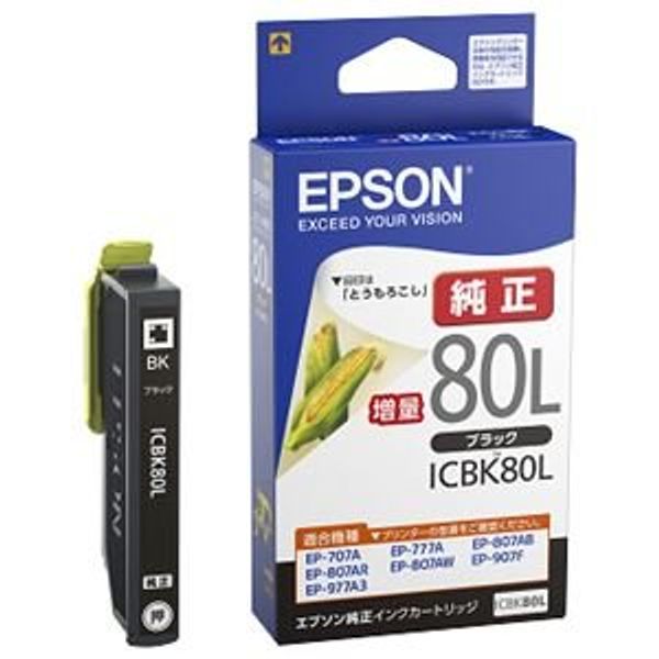 Epson ICBK80L Ink Cartridge for Carario Printers/Extra Volume Type (Black)