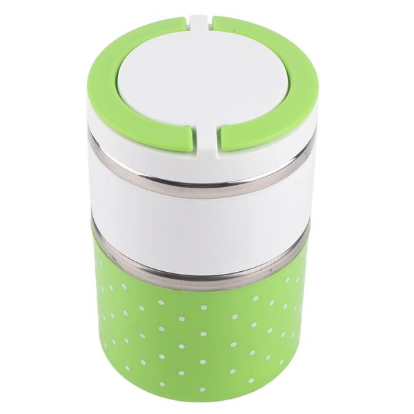 2 Layer Stainless Steel Insulation Thermo Thermal Lunch Box, Leak-proof Food Container Hot for Adults, Kids, Work, School