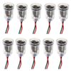 GutReise 10-Pack LED Screw-Mount E10 Bulbs with Wire Socket for Home Experiment Circuit Test Accessories