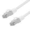 NavePoint Ethernet Patch Cable CAT6A, S/FTP, 26AWG, 0.5 Ft, 5 Pack, White