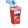 AdirMed Split Lid FDA Sharps Needle Bio-hazard Disposal Container 1 Quart 1 Pack